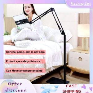 360 Rotation Lazy Arm Universal Aluminum Cellphone and Tablet Holder Spring Bracket Floor Stand Tablet Stand for Up To 11 Screen-Sized Tablets