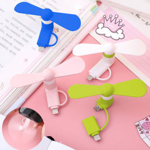 Portable mobile phone fan 2 in 1 Type-C mini fan for iPhone/Android mobile phone USB direct plug-in cooler⚡PH deliveryIn stock⚡
