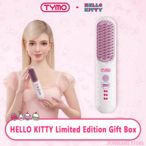 ⚡Ready to ship⚡TYMO PORTA Hair straightener Brush Hello Kitty Limited Edition Gift Wireless Portable Negative Ion Hair Care Dual-use Long-lasting Hair Straightener Styler