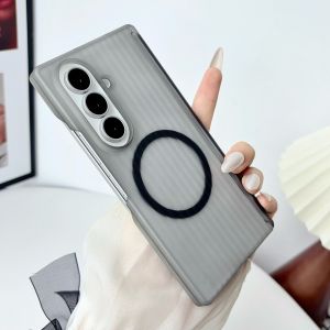szhaiyu | Frosted Translucent Magnetic for Magsafe Wireless Charge Phone Case for Samsung Galaxy Fold8 Ultra Fold 8 7 6 5 Protective Cover