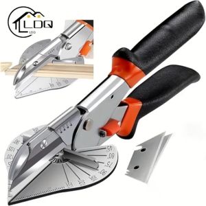 กรรไกรตัดมุมปรับได้45-135° คาร์บอนสตีลดำ ใบมีด2แบบ สำหรับไม้เนื้ออ่อน/พลาสติก/PVC/แต่งแต่ง
