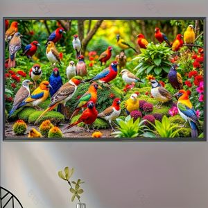 Adult Jigsaw Puzzle Colorful Tropical Birds in Garden Puzzles for Gameroom Bedroom Livingroom Gift Challenging Game
