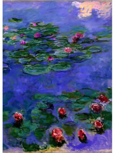 Bandai | Claude Monet Waterlily Pond Oil Painting by Number Kit DIY for Adults Canvas Impressionist Landscape Wall Art Home Decor Gift