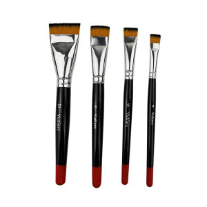 Yutiars 4 Pcs Lacquer Art Brushes & 4 Pcs Wide Flat Nylon Chip Brushes SetArt Supplies for AcrylicOilWatercolor & Gesso Craft