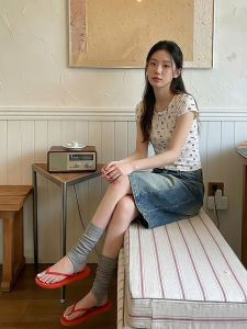 XIXITIAO | Red Anti-slip Flat Flip Flops