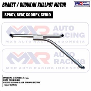 Braket/dudukan/gantungan/pangkon knalpot racing beat Scoopy Genio spacy mio