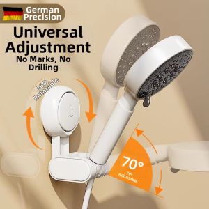 Strong Suction Shower Bracket Adjustable Mount No-Drill Bath Accessory