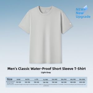 MUZHIBAIXIAOT | Water Repellent Anti-Oil Anti-Soiling Cotton T-Shirt Summer
