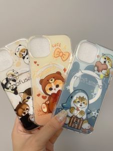 New Mofusand Magnetic Absorption Style Phone Case TPU Double Layer Printed Shark Cat Panda  13 14 15 pro Max Cute Cartoon