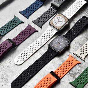 Dây đeo silicon mềm Sanptoch Tương thích với vòng đeo đồng hồ Apple 46mm 45mm 44mm 42mm 49mm 41mm 40mm 38mm dây đeo cổ tay dây đeo thay thế thể thao nam thoáng khí cho nữ cho iWatch Ultra/Ultra2 Series 10 9 8 7 6 5 4 SE SE2