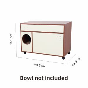 XIAOMUNOLIANGPIN | French Style Odor-proof Spill-proof Large Cat Litter Cabinet