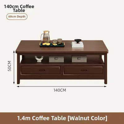 FANKALONG | Modern Simple Solid Wood TV Cabinet and Coffee Table Combo