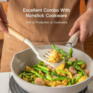 Silicone Utensils Turner/Slotted Turner/Ladle Food Grade Silicone Heat resistant Suitable For Non Stick Cookware