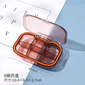 Mini-Portable Pill Box Portable 7 Days Medicine Storage Box Sealed Moisture-Proof Separately Packed Case Morning Middle and Night Packing Small Box