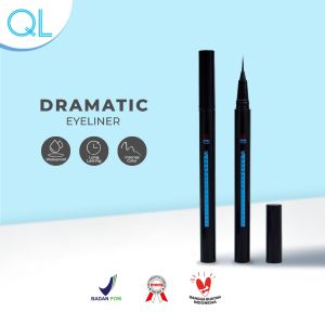 QL Cosmetic Dramatic Eyeliner Waterproof 1ml Black Original