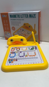 Kids Magnetic Puzzle Board Toy Duck Design Drawing Board Letter Maze Number Maze Educational Toys for Boys Girls