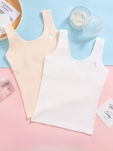 Girls Cotton Underwear Developmental Period Elementary School Students Pure Cotton Vest 12-13 Years Old First Stage