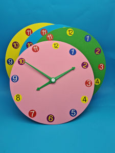 DIY Clock Model Math Science Project Thicker Cardstock Handmade Time Learning Early Education Toys for Kids Boys And Girls