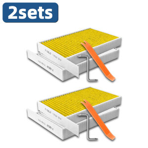 PINMOAP Car Air Cabin Filter Activated Carbon Fit For Tesla Model 3 Model Y Set With Tools Automotive Parts 1107681-00-A 101E2-2