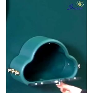 Rak Dinding Tempel Bentuk Awan Multifungsi: Penyimpanan Kosmetik & Perlengkapan Mandi