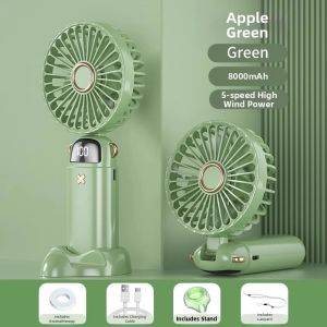 Portable Mini Silent Handheld Fan USB Powered High Wind Power Outdoor Student Friendly Compact Size New 2024 Model F2971