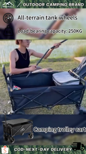 120L Camping wagon cart trolley outdoor picnics beach use courie pet transportation