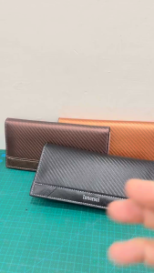 Man Women Long Wallet PU Leather Innersoi 405-4 Dompet Panjang Tebal Muat Banyak Cash