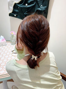 Fancy Opal Rhinestone Flower Hair Rope Hair Elastic Band Elegant Internet-Famous Hair Band Ponytail Hair Ring Leather Case