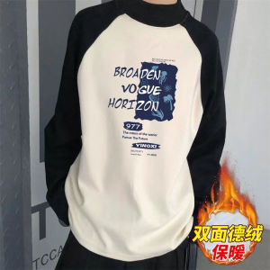 Áo Thun Dài Tay Dày Ấm Áp Mùa Đông Cho Nam Áo Thun Cotton Thường Ngày in Chữ Thời Trang Thoải Mái Thoáng Khí