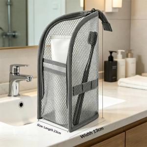 EELHOE | Travel Toiletry Bag for Men Women Breathable Mesh Stand Up Design with Multi Storage Pockets
