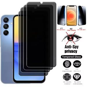3Pcs Privacy Glass For Samsung Galaxy Auantum Quantum 3 Jump3 wide 4 5 Xcover 6 Pro 7 Anti-Spy Screen Protector For Galaxy A54