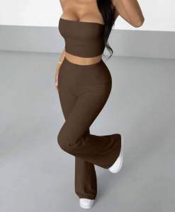 Casual Terno Formal Terno Summer Terno Coords Flare Pants Tube Top - SHUVEE