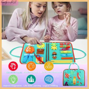 Toddler Busy Board Sensory Toys Learning Skills Autism Educational Felt Toys For Kids Baby Busy Book
