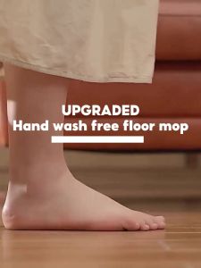 [3 Size] Flat Mop Floor Mop Floor Squeegee Self Wringing Mop Hands Free Flat Floor Mop Cleaning mop Mop floor squeegee 360 Mop Microfiber Mop Dry Wet Double Use