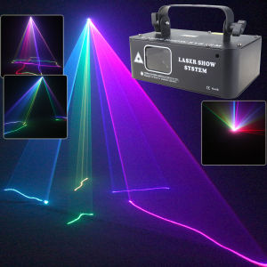 500mW RGB Laser Beam Stage Light Bar Scan Lines Effect DMX Sound DJ Dance Home Party Disco Holiday Lamp Show X1R