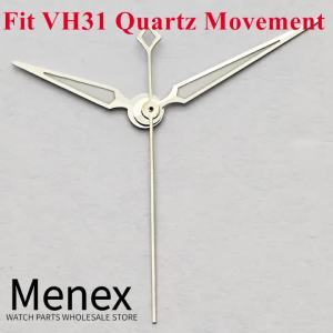 Menex VH31 Silver Watch Hands 10mmX14mmX15mm High-Quality Watch Hands Green Luminous Fit VH31 Quartz Movement Watch Accessories