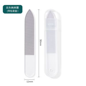 Nano Glass Nail File Black Tech Matte Finish Nail Polish Remover Water Washable Sanding Strip Manicure Tool for Any Skin Type