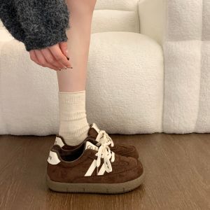 ZHENMO | Thick Bottom Height Increasing Brown Womens Casual Sneakers