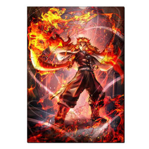 KAYOU | 5D DIY Flame Breath Anime Figure Diamond Painting Demon Slayer Creative Character Handmade Art Exquisite Creative Gift