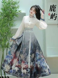 Váy Hanfu Nữ Phong Cách Mới Mùa Thu 2025 Váy Hanfu Phong Cách Ming Phiên Bản Cải Tiến Thường Ngày Váy Hanfu Cổ Điển Phong Cách Nữ
