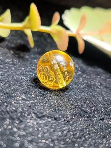 Natural Citrine Dizang Bodhisattva Bracelet DIY Ornament Accessories Ksitigarbha Crystal Beads Safety Accessories