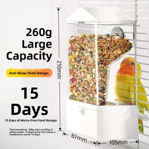 MONLEYTA | Parrot Automatic Feeder Hanging Food Box Seed Separator Bird Feeder Anti-Spill Durable Bird Feed Tray Monleyta Brand