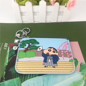 กระเป๋าใส่เหรียญลายการ์ตูน กระเป๋าใส่หูฟัง ช่องใส่บัตรประจำตัวนักเรียน กระเป๋าสะพายข้างสำหรับผู้หญิง จี้ตกแต่ง อุปกรณ์เก็บของ