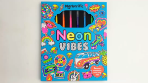 Neon Vibes Markerific Colouring Book Gift Set To Colour