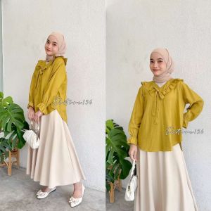 Baju Atasan Wanita Yg Viral Terbaru 2023 Crinkle Korean Style Premium Import Murah Kekinian