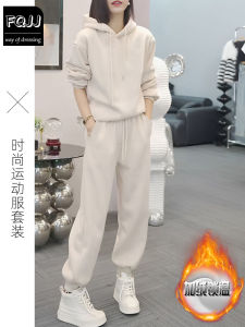 Áo Khoác Nỉ Dày Có Mũ Trùm Đầu Cho Nữ Bộ Đồ Hai Mảnh Thời Trang Xuân 2025 Áo Khoác Ngoài Thường Ngày Thể Thao Quần Áo Rộng Rãi