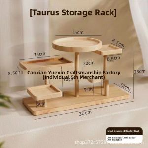 Real Wood Step Display Stand Creative Decoration Showcase Storage Platform for Succulents And Pastries Market Stall