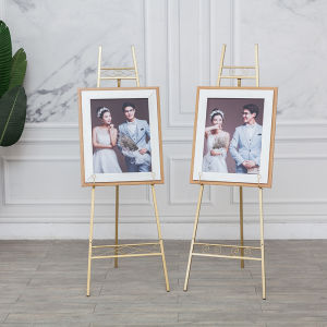 Iron Oil Painting Photo Frame Metal Photo Bracket Floor Stand Advertising Wedding Welcome Poster Display Stand