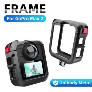Aluminum Alloy Cage for GoPro Max 2 - Anti-Drop Metal Protective Frame Full Body Protection Kit for 360 Panorama Camera