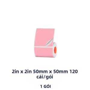 Giấy Nhãn Nhiệt Tròn SINMARK 50mm Nhiều Màu Chống Nước Tự Dính Dùng Cho Máy In Di Động Làm Thẻ Quà Tặng